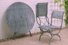 Darsham Folding Round Dining Table Hand Etched Darsham Folding Round Dining Table Hand Etched