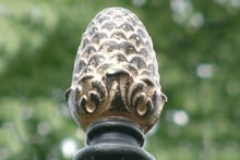 Dome Roof Steel Fruit Cage - Pineapple Finial