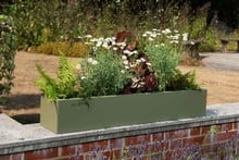 Harrod Trough Metal Planters - Heritage Green