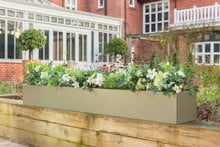 Harrod Trough Metal Planters - Heritage Green