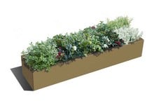 Harrod Trough Metal Planters - Heritage Green