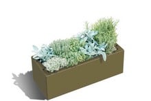 Harrod Trough Metal Planters - Heritage Green