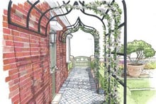 Ogee Wall Pergola
