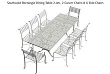 Southwold Rectangle Dining Table Sets 2.4m