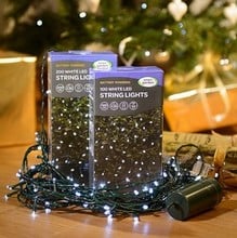 Automatic Battery White LED String Lights (20m Long) Automatic Battery White LED String Lights (20m Long)