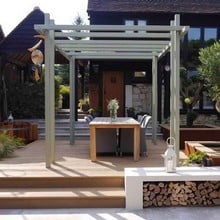 Bespoke Contemporary Pergola Gazebo with Shade