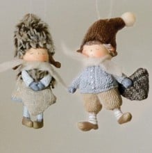 Boy & Girl Christmas Tree Decorations by Sia