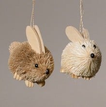 Bristle Animal Tree Decorations (Set of 6) by Gisela Graham