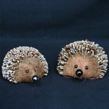 Bristle Hedgehog Decorations (Set of 2) by Gisela Graham