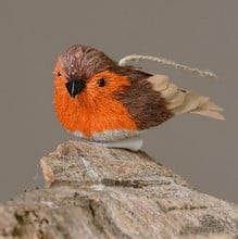 Bristle Robin Tree Decoration by Gisela Graham