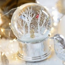Gisela Graham Owl Christmas Snow globe Home Decoration 