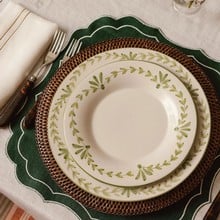 Elouise Dessert Plate - Green