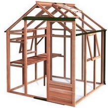 Essential 6ft x 6ft Cedar Greenhouse by Gabriel Ash Essential 6ft x 6ft Cedar Greenhouse by Gabriel Ash