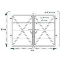 Estate Fence Gate - 'X' Brace Design