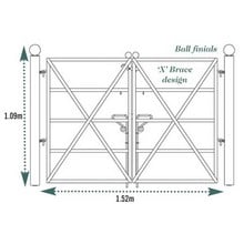 Estate Fence Gate - 'X' Brace Design