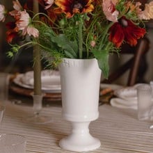Flora Ceramic Urn Vase - White