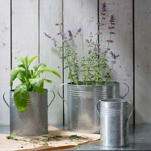 Galvanised Planters Set of 3