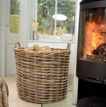 Giant Rattan Log Basket