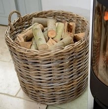 Giant Rattan Log Basket