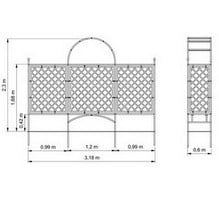 Half Lattice Roman Arbour and Fence-Bespoke Design