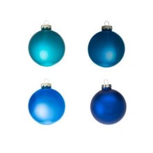 Handmade Blue Glass Baubles by Sia
