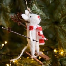 Hanging Mice Decorations (Set of 3) by Gisela Graham Hanging Mice Decorations (Set of 3) by Gisela Graham