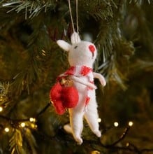 Hanging Mice Decorations (Set of 3) by Gisela Graham Hanging Mice Decorations (Set of 3) by Gisela Graham