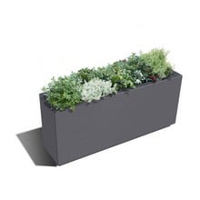 Harrod Rectangle Metal Planters - Anthracite Grey