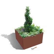 Harrod Square Metal Planters - Corten Effect