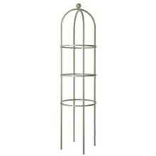 Harrod Steel Round Obelisks - Lichen Green