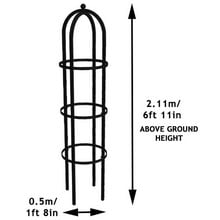 Harrod Steel Round Obelisks - Matt Black