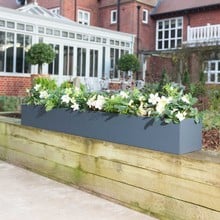 Harrod Trough Metal Planters - Anthracite Grey