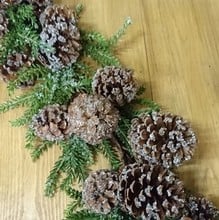 Iced Pine Cone Garland by Floral Silk