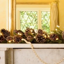 Iced Pine Cone Garland by Floral Silk