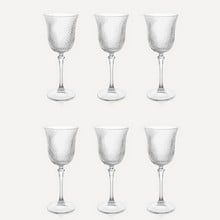 Julia Twisted Cut Crystal White Wine Glasses - Set of 6
