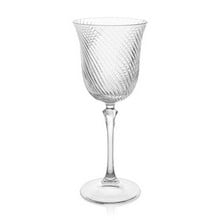 Julia Twisted Cut Crystal White Wine Glasses - Set of 6