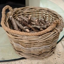 Kindling Basket with Rope Handle Kindling Basket with Rope Handle