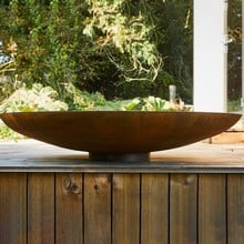 Large Curved Fire Bowls - Corten Steel