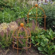 Lobster Pot Plant Support - Rust