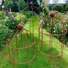 Lobster Pot Plant Support - Rust