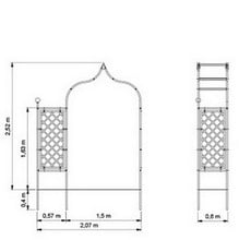 Ogee Half Lattice Arch with Lattice Side Panel - Bespoke Design