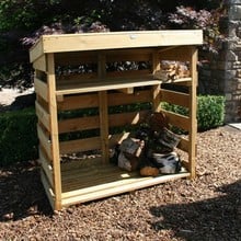 Open Log Store with Shelf