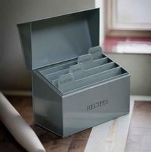 Recipe Box Shutter Blue