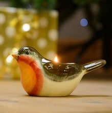 Robin Tea Light Holder by Gisela Graham