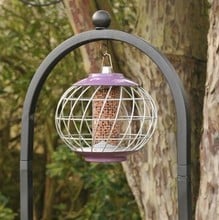 Round Helix Nut Bird Feeder - Aubergine