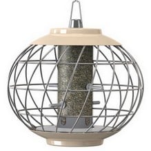 Round Helix Nyjer Seed Feeder - Cream