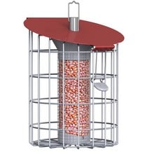 Roundhaus Nut Bird Feeder - Chinese Red