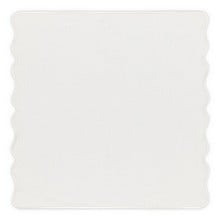 Scalloped Linen Napkin - White