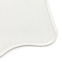 Scalloped Linen Napkin - White