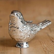 Silver Deco Bird Decoration